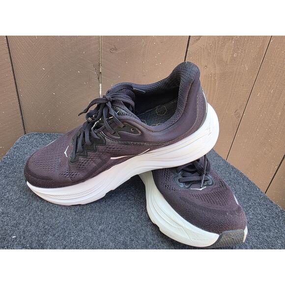 HOKA One One Bondi 9 Men\'s Size 9.5 2E Wide Black Running Walking Shoes main image 8
